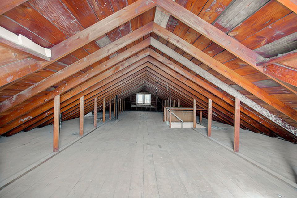 Chicago bungalow attic